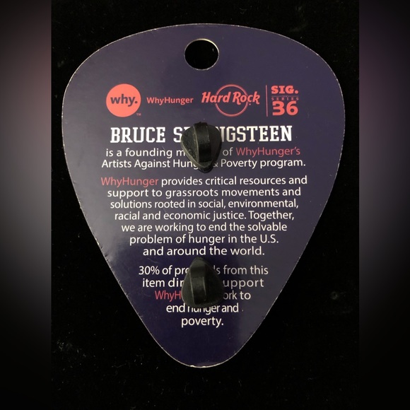 HARD ROCK CAFE MLB YANKEE STADIUM BRUCE SPRINGSTEEN NY SIGNATURE GUITAR LE PIN - Picture 3 of 5